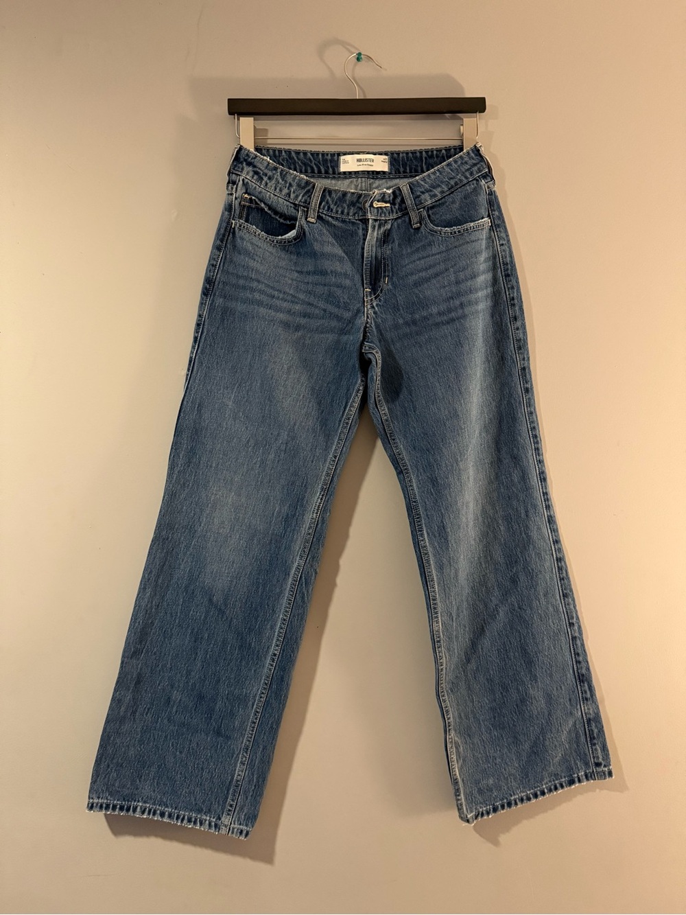 Hollister Wide-Leg Flare Jeans - Medium Blue